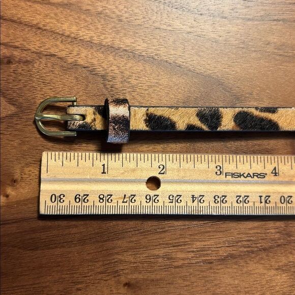 J. Crew Calf Hair Animal Print Leather Belt - XS/S - Picture 4 of 8